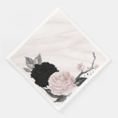 美しい黒とピンクの花大理石 (コーナー)