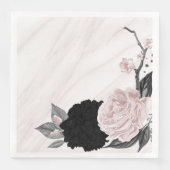 美しい黒とピンクの花大理石 (正面)