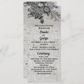 美しい黒と灰色の結婚花 プログラム (正面/裏面)