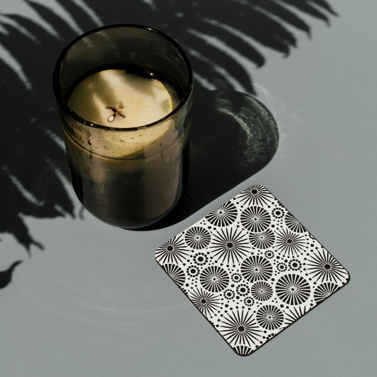 美しい黒と白のコルクコースター コースター