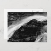 美しい黒と白の滝の風景の写真 ポストカード (正面/裏面)