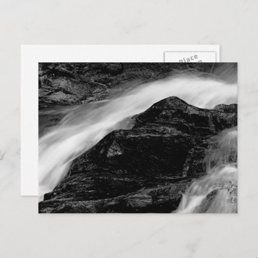 美しい黒と白の滝の風景の写真 ポストカード (正面/裏面)