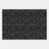 美しい黒と茶色のテクスチャパターン ラッピングペーパーシート (正面3)