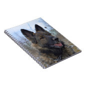 美しい黒と褐色のドイツの羊飼いの子犬 ノートブック (右側)