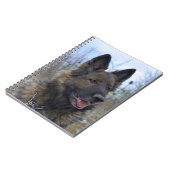 美しい黒と褐色のドイツの羊飼いの子犬 ノートブック (左側)