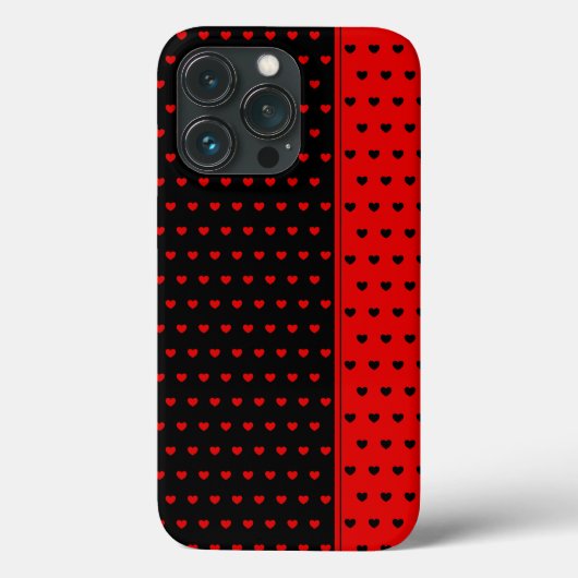 美しい黒と赤いハート柄のiPhoneケース Case-Mate iPhoneケース (裏面)