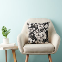 美しい黒と軽いセピア色のトーンフローラ