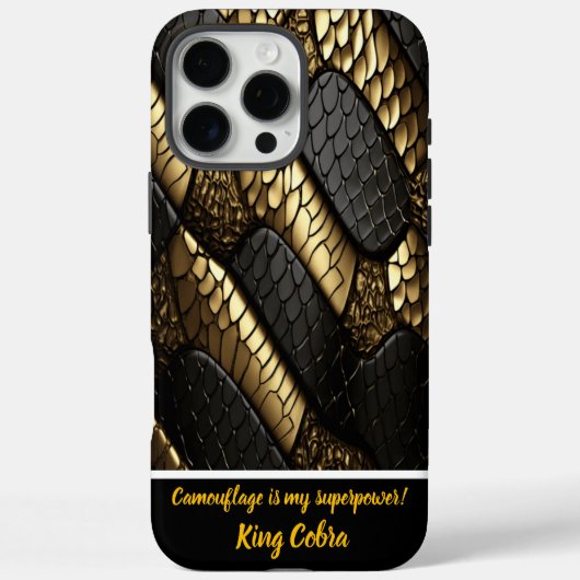 美しい黒と金のヘビの革 Case-Mate iPhoneケース (裏面)