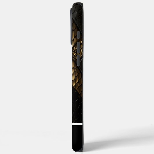 美しい黒と金ゴールドのヘビの肌 Case-Mate iPhoneケース (裏面 / 左)