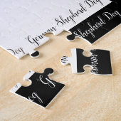 美しい黒と黄褐色のドイツの羊飼い ジグソーパズル (側面)