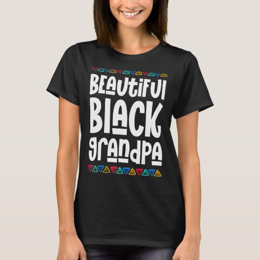 美しい黒のおじいちゃん黒い歴史月アフリカ Tシャツ (正面)
