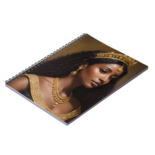 美しい黒のクイーンズウェア金ゴールドクラウン ノートブック (左側)