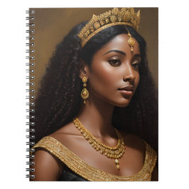 美しい黒のクイーンズウェア金ゴールドクラウン ノートブック