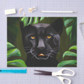 美しい黒のヒョウ 薄葉紙 (クラフト)