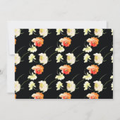 美しい黒のフローラ – 日付を保存 セーブザデート (裏面)