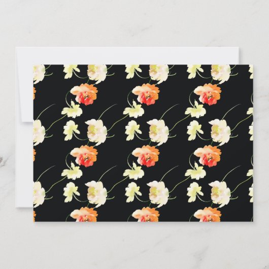 美しい黒のフローラ – 日付を保存 セーブザデート (裏面)