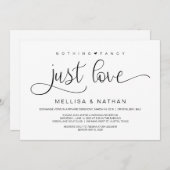 美しい黒の何ファンシーも愛、駆け落ち 招待状 (正面/裏面)