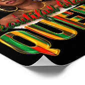 美しい黒の女王がアフロメラニンジュネテを滴下 ポスター (角)