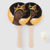 美しい黒の女王 ハンドファン (正面&裏面)