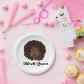 美しい黒の女王 ペーパープレート (パーティー)