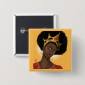 美しい黒の女王 缶バッジ (正面&裏面)