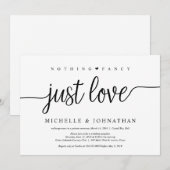 美しい黒は何も特別なものではない、ただ愛を、駆け落ちを 招待状 (正面/裏面)