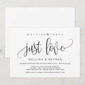 美しい黒は何も特別なものではない、ただ愛を、駆け落ちを 招待状 (正面/裏面)