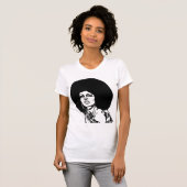 美しい黒アフリカの女性顔ポップ・アートの抽象芸術  Tシャツ (正面フル)