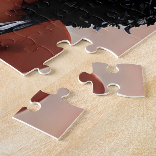 美しい黒アフリカ人女性の死んだ芸術の日 ジグソーパズル (側面)