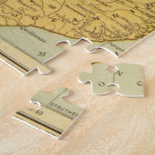 美しい黒アフリカ人女性アフリカ地図アート ジグソーパズル (側面)