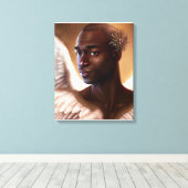 美しい黒アフリカ キャンバスプリント (インサイチュ (ウッドフロア))