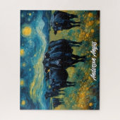 美しい黒アンガス牛 ジグソーパズル (縦)