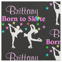 美しい黒パーソナライズされた氷スケートで滑る布