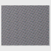 美しい黒マンダララッピング紙 ラッピングペーパー (フラット)