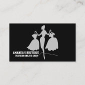 美しい黒モダンのファッション名刺 名刺 (正面)