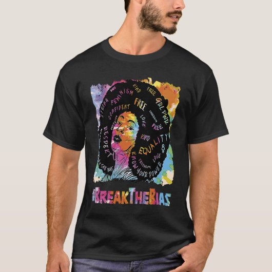 美しい黒人の歴史 バイアスを打ち破る 7 Tシャツ (正面)
