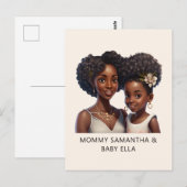 美しい黒人の母と娘（18） ポストカード (正面/裏面)