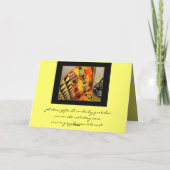 美しい黒人女性および水瓶の挨拶状 カード (裏面)