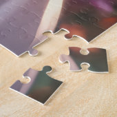 . .美しい黒人女性がフローラの冠をかぶる ジグソーパズル (側面)