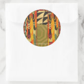 美しい黒人女性と水差しステッカー ラウンドシール (バッグ)