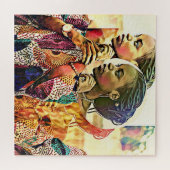 美しい黒人女性デジタル ジグソーパズル (横)