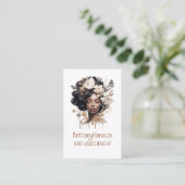 美しい黒人女性ヘアメイクアップスタイリスト 名刺 (スタンド正面)