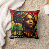 美しい黒人女性 クッション (ブランケット)