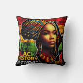 美しい黒人女性 クッション (裏面)