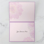 美しい黒人女性 ピンクの花 蝶 カード (内部)