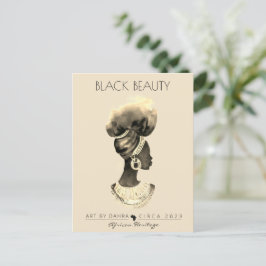 美しい黒人女性 ポストカード