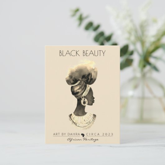 美しい黒人女性 ポストカード (スタンド正面)