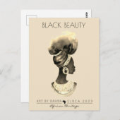 美しい黒人女性 ポストカード (正面/裏面)