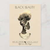 美しい黒人女性 ポストカード (正面)