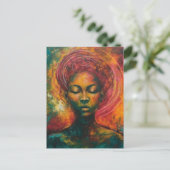 美しい黒人女性 ポストカード (スタンド正面)